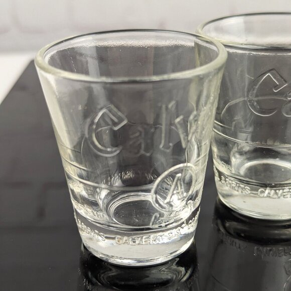Set of 4 Vintage Calvert Whiskey Shot Glasses - Picture 5 of 8